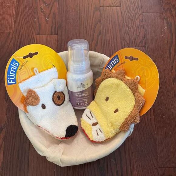 FÜRNIS Animal Wash Mitt Set for Baby/Toddler Bath Time - Picture 2 of 3